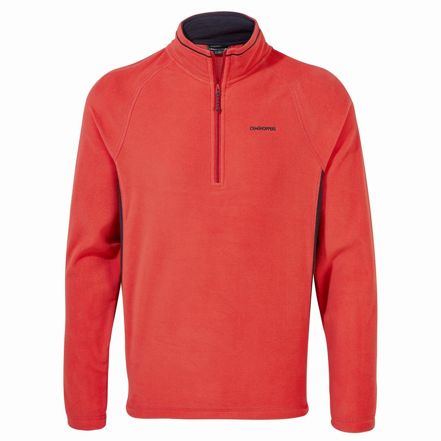 Craghoppers Corey Half Zip Trøjer Herre Orange Rød Mørkeblå | MQX1094ZZ