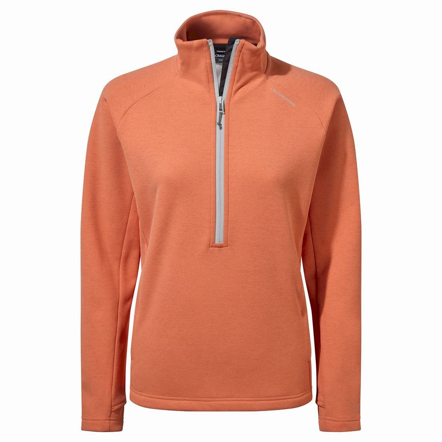 Craghoppers Dynamic Pro Half Zip Trøjer Dame Koral | EAN9215PO