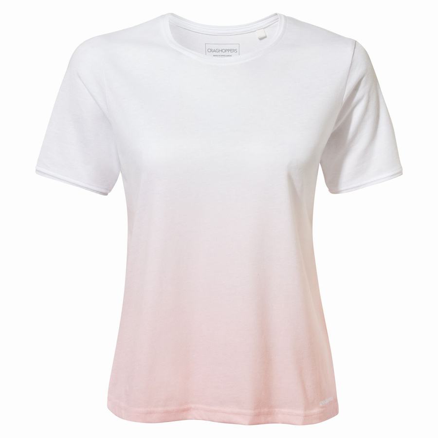 Craghoppers Ilyse Kort Sleeved T-shirts Dame Lyserød | SOQ381JB