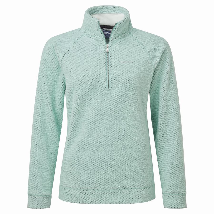 Craghoppers Lilian Half Zip Trøjer Dame Grøn | SVB4371PC