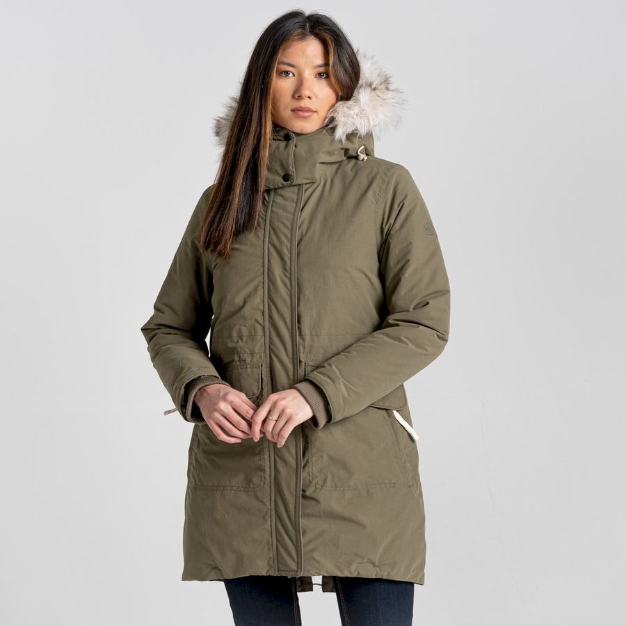 Craghoppers Lundale Insulated Jakker Dame Olivengrøn | MOC8471PX