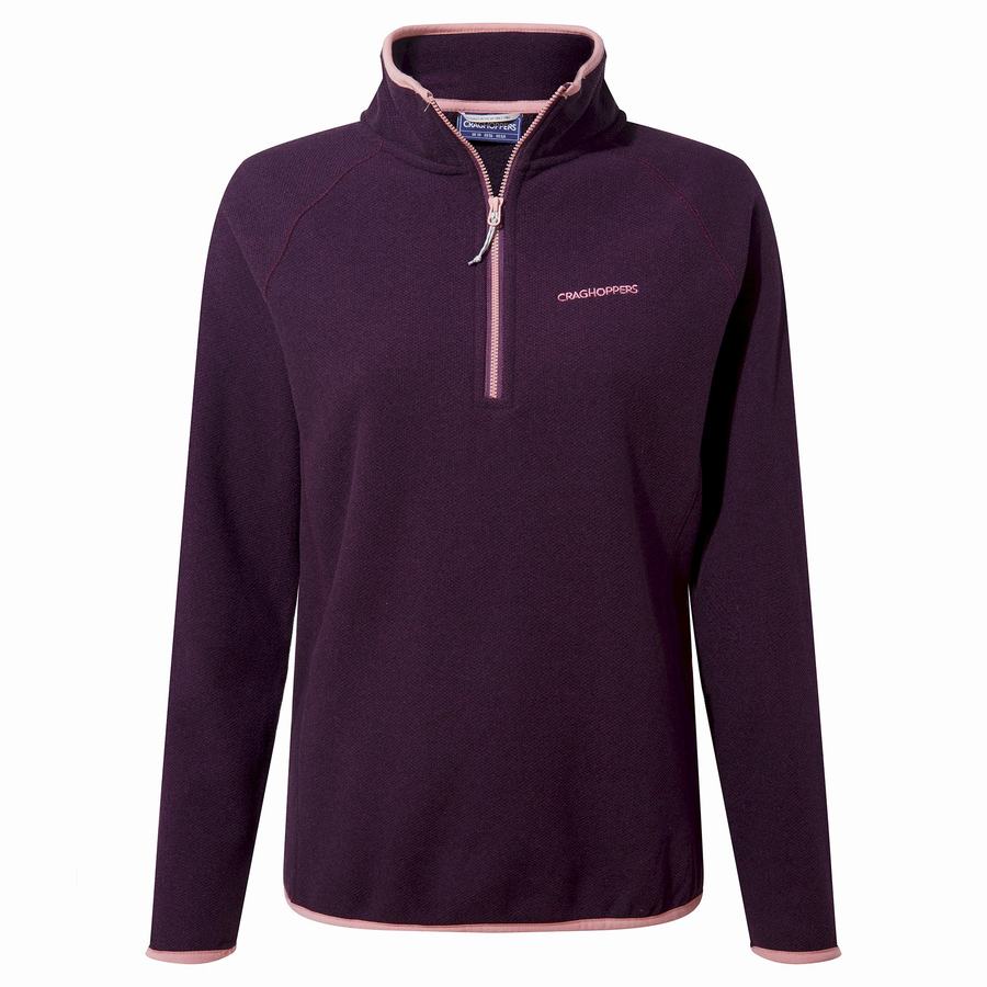 Craghoppers Milia Half Zip Trøjer Dame Dyb Lilla | KJT7916TE