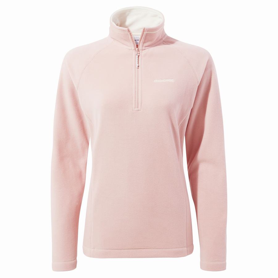 Craghoppers Miska Half Zip Trøjer Dame Lyserød | TIM3783NO