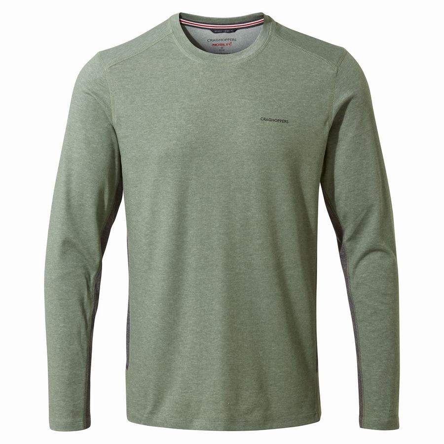 Craghoppers NosiLife Talen Long Sleeved T-shirts Herre Olivengrøn | PIP7671WP