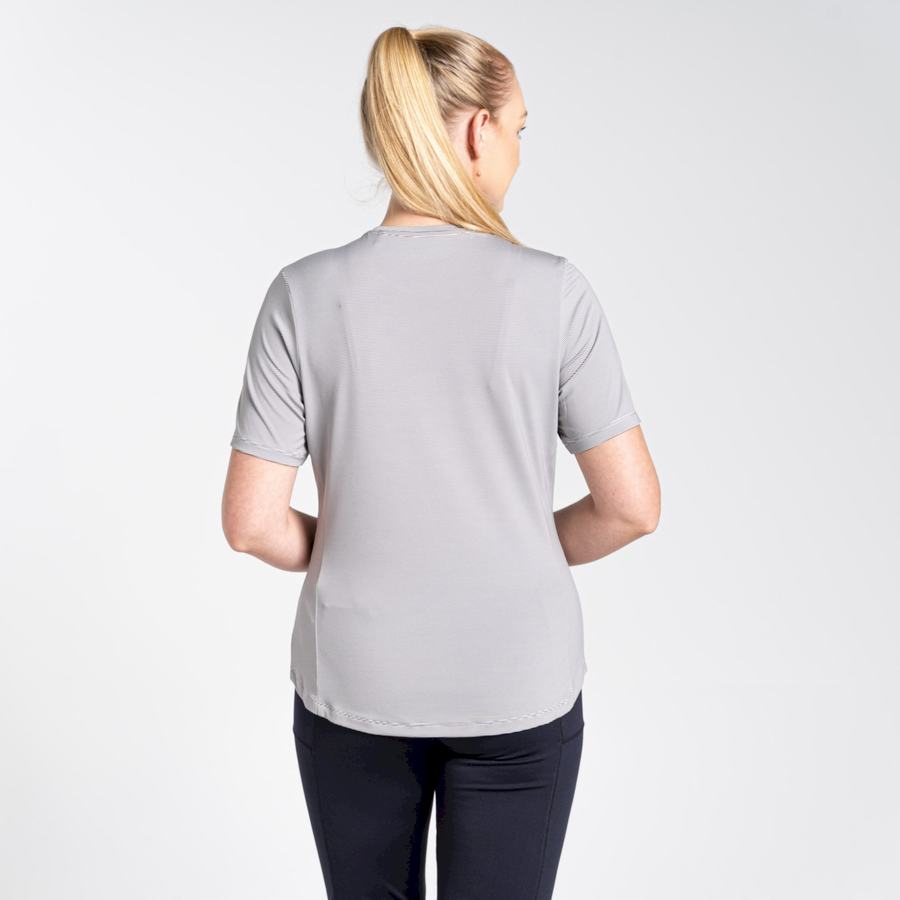 Craghoppers Aliso Kort Sleeved T-shirts Dame Grå | QRP60100QJ