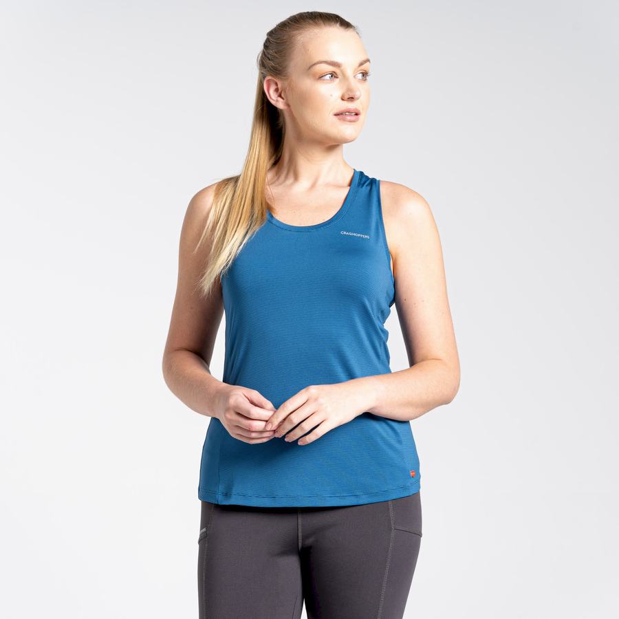 Craghoppers Aliso Vest Top T-shirts Dame Blå | BMP9273SK