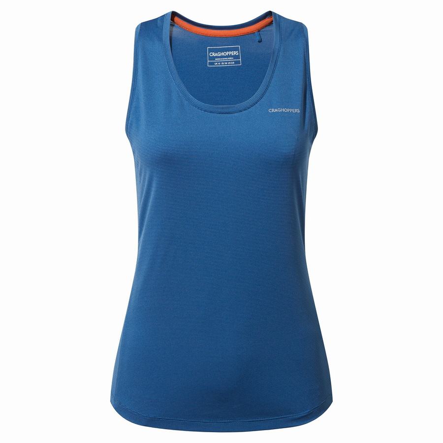 Craghoppers Aliso Vest Top T-shirts Dame Blå | BMP9273SK