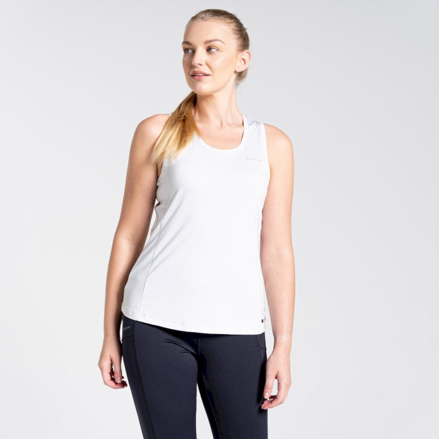 Craghoppers Aliso Vest Top T-shirts Dame Hvide | VCE8978JW