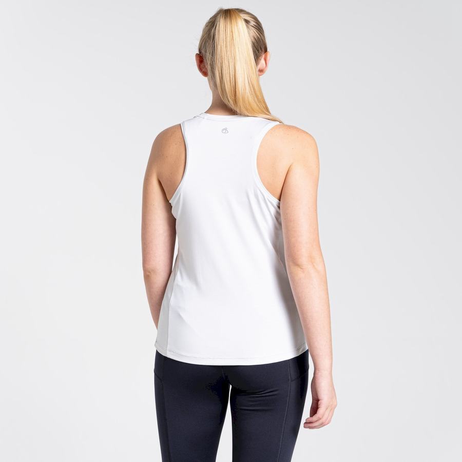 Craghoppers Aliso Vest Top T-shirts Dame Hvide | VCE8978JW