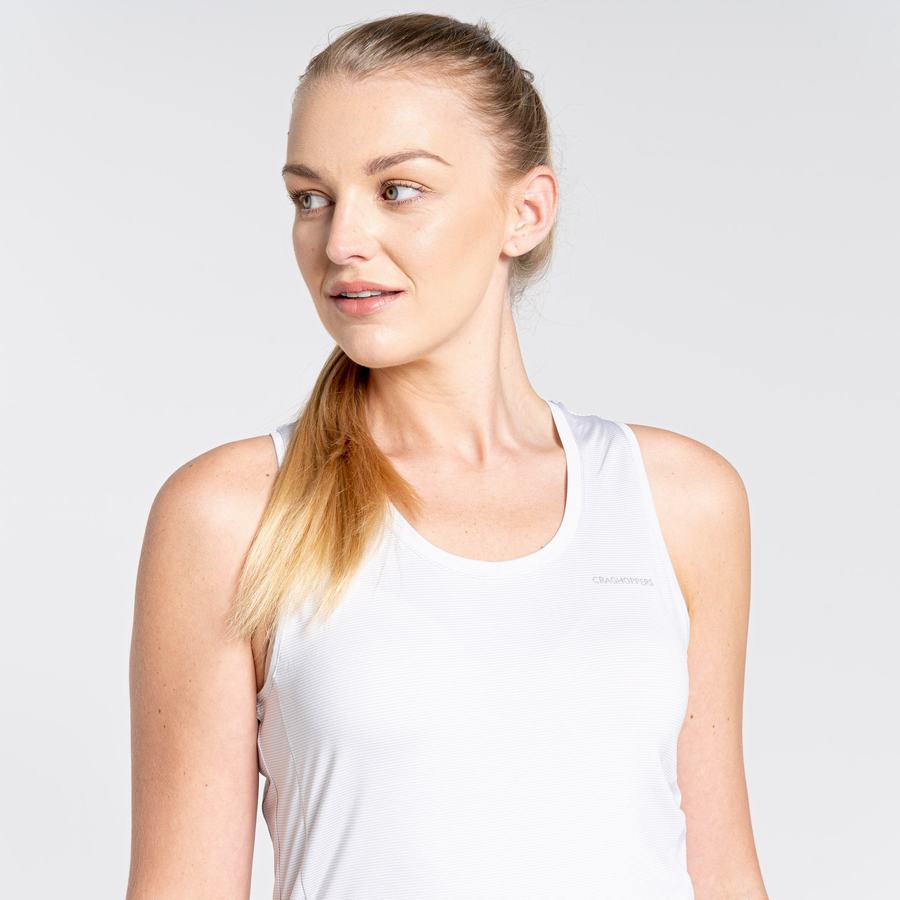 Craghoppers Aliso Vest Top T-shirts Dame Hvide | VCE8978JW