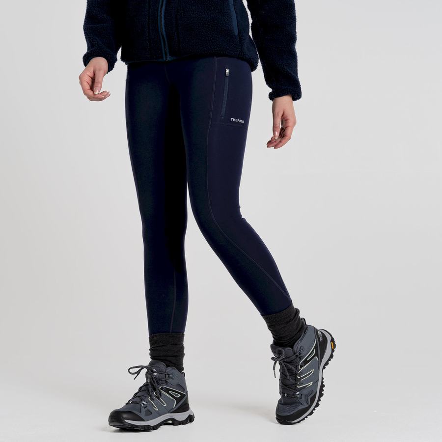 Craghoppers Compression Thermal Leggings Dame Blå Mørkeblå | RAV8461DE