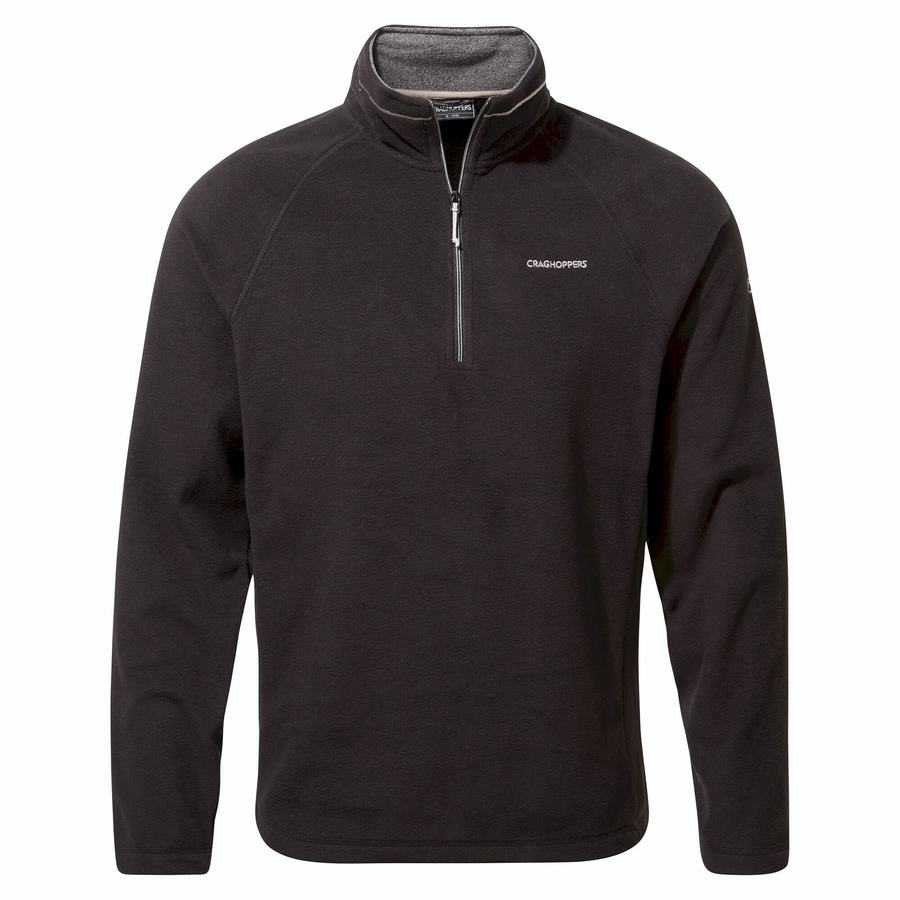 Craghoppers Corey Half Zip Trøjer Herre Sort | MAH4665DT