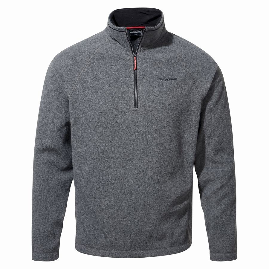 Craghoppers Corey Half Zip Trøjer Herre Sort | OVN6021XJ