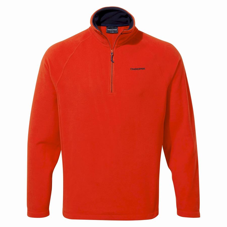 Craghoppers Corey Half Zip Trøjer Herre Rød | VIT761ZN