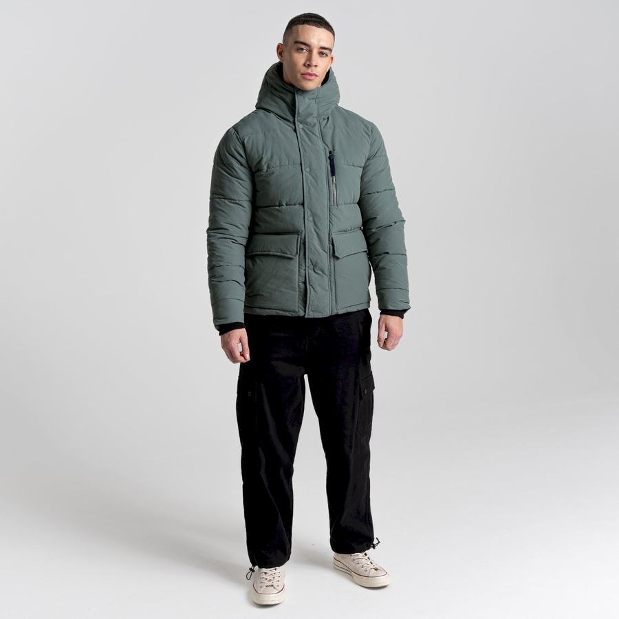 Craghoppers Dunbeath Insulated Hætte Jakker Herre Grøn | MYV4280CW