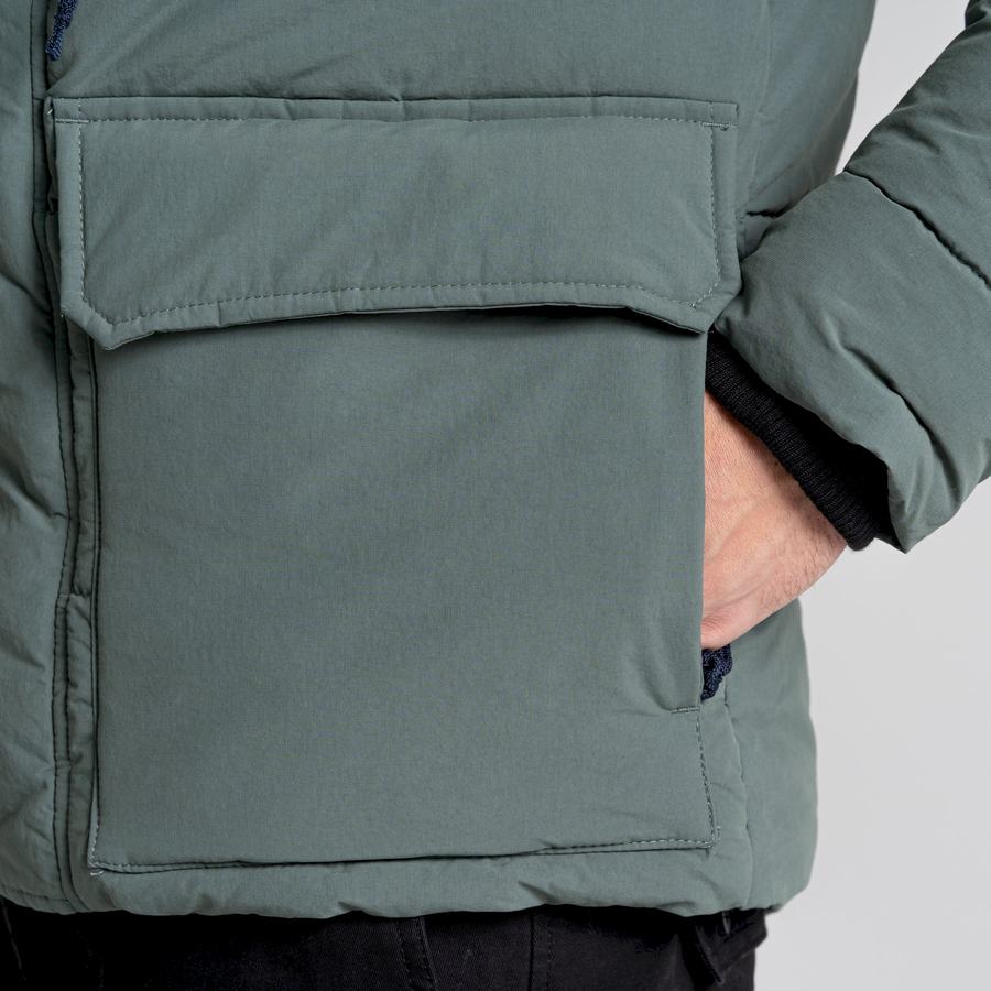 Craghoppers Dunbeath Insulated Hætte Jakker Herre Grøn | MYV4280CW