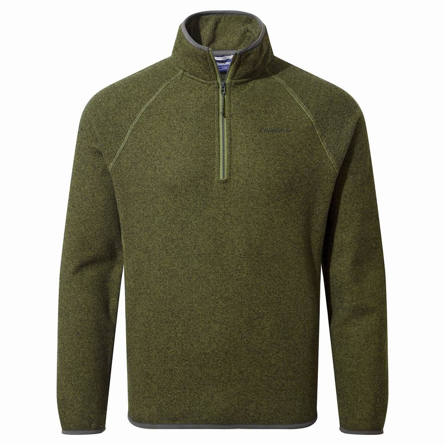 Craghoppers Durrus Half Zip Trøjer Herre Olivengrøn Grøn | NOQ8455ND