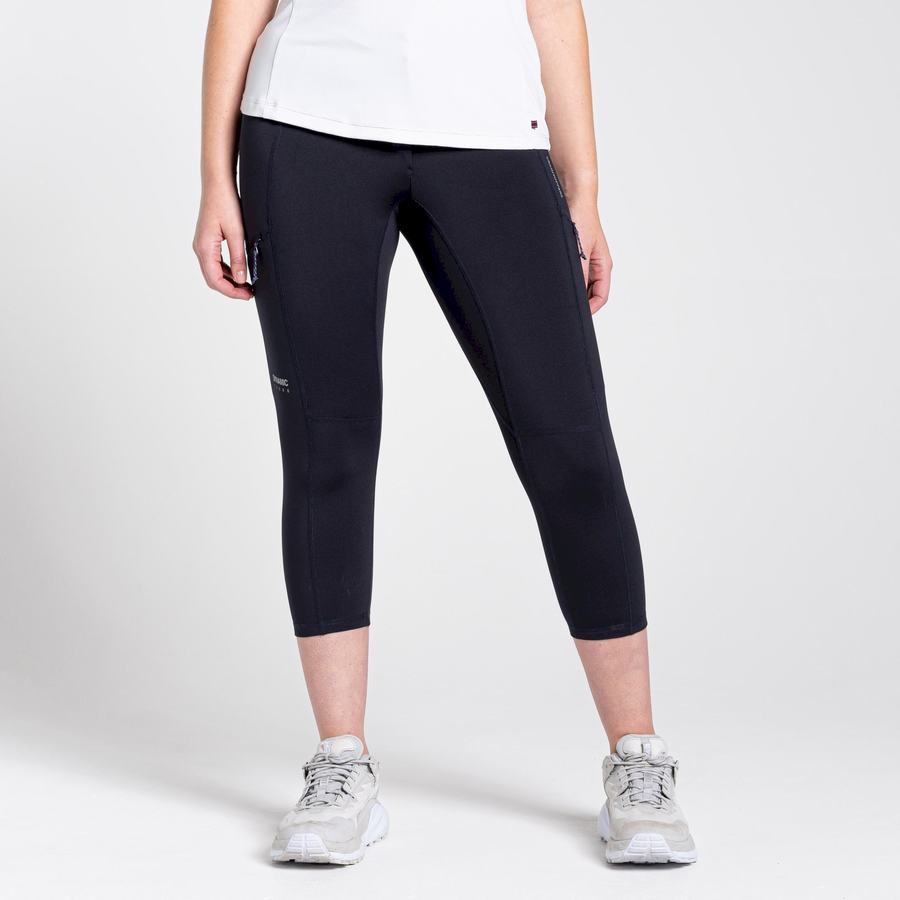 Craghoppers Dynamic Cropped Leggings Dame Mørkeblå | GHA5023RI