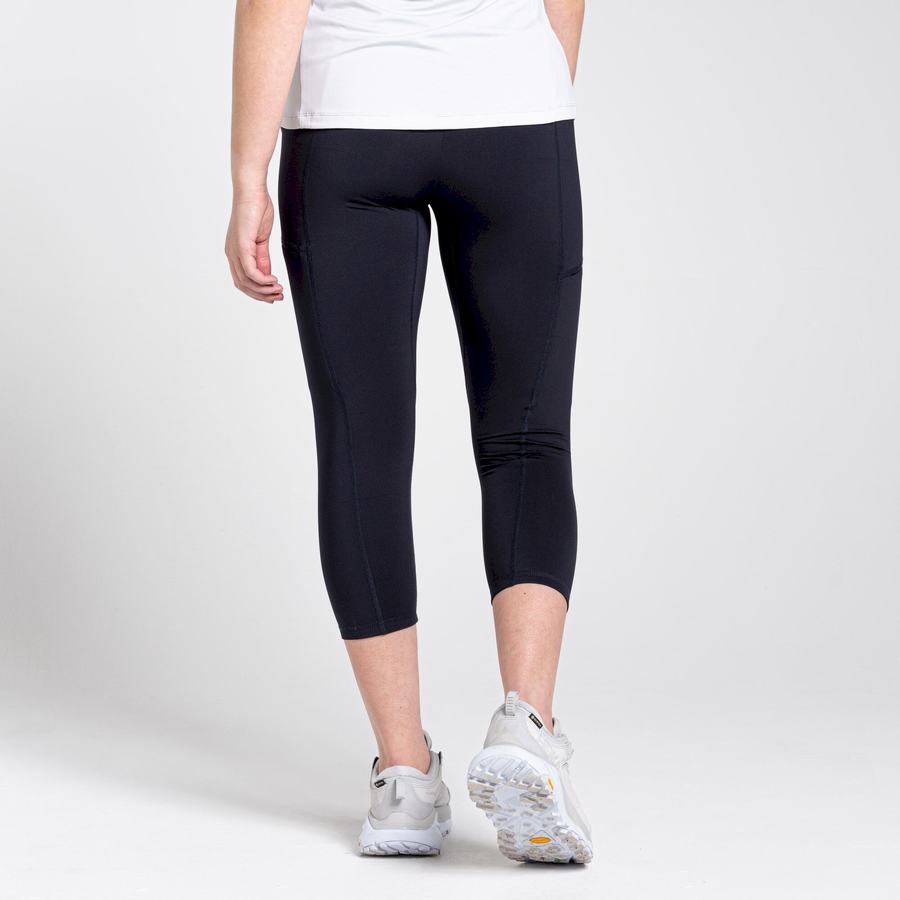 Craghoppers Dynamic Cropped Leggings Dame Mørkeblå | GHA5023RI