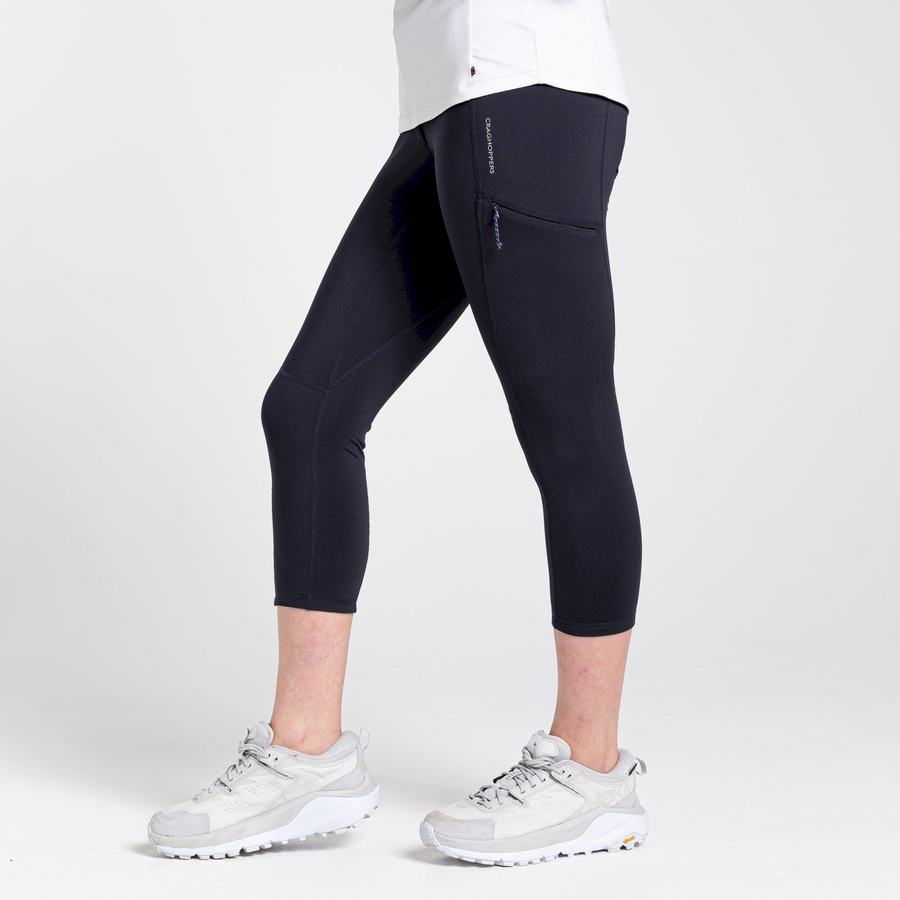 Craghoppers Dynamic Cropped Leggings Dame Mørkeblå | GHA5023RI