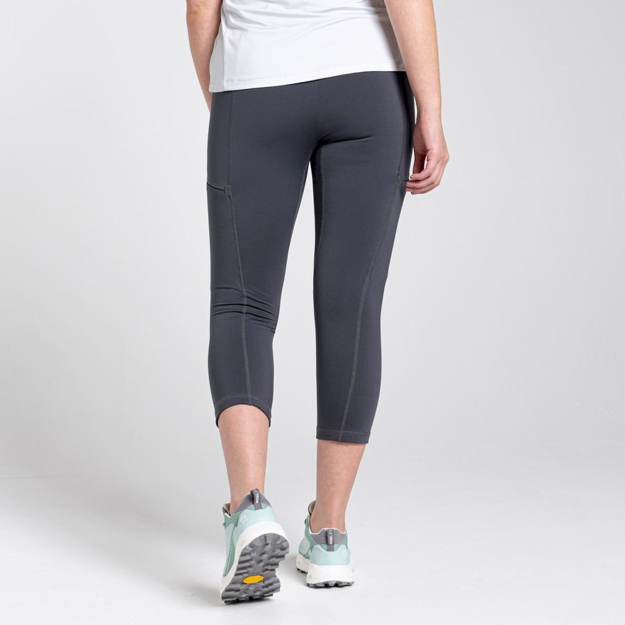 Craghoppers Dynamic Cropped Leggings Dame Dyb Grå | UNO3383WT