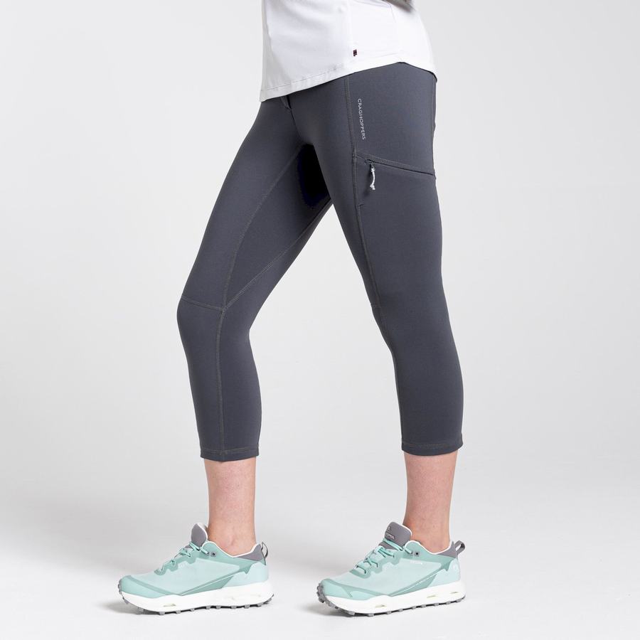 Craghoppers Dynamic Cropped Leggings Dame Dyb Grå | UNO3383WT