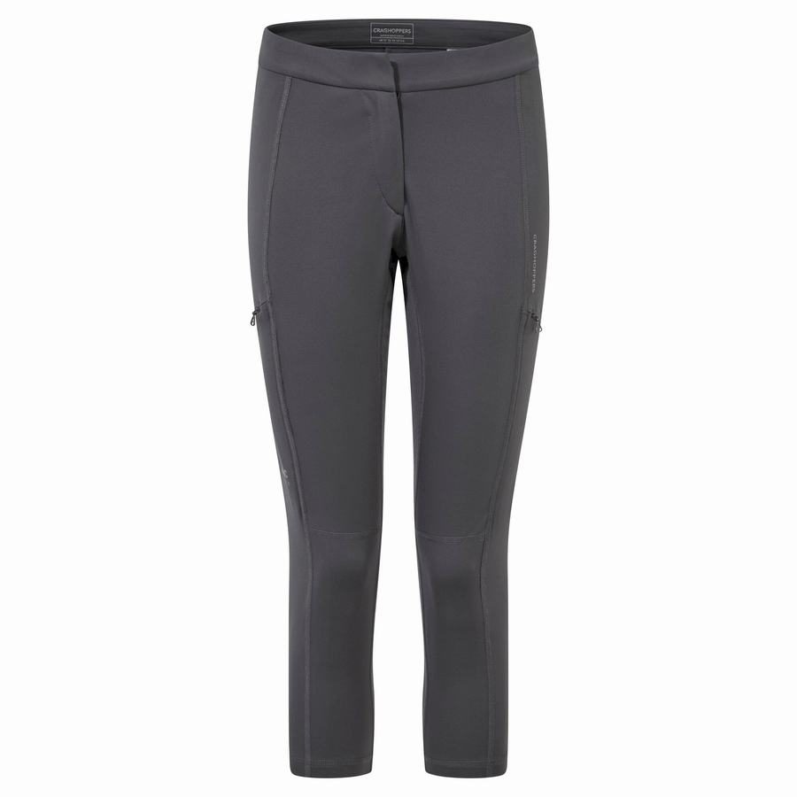 Craghoppers Dynamic Cropped Leggings Dame Dyb Grå | UNO3383WT