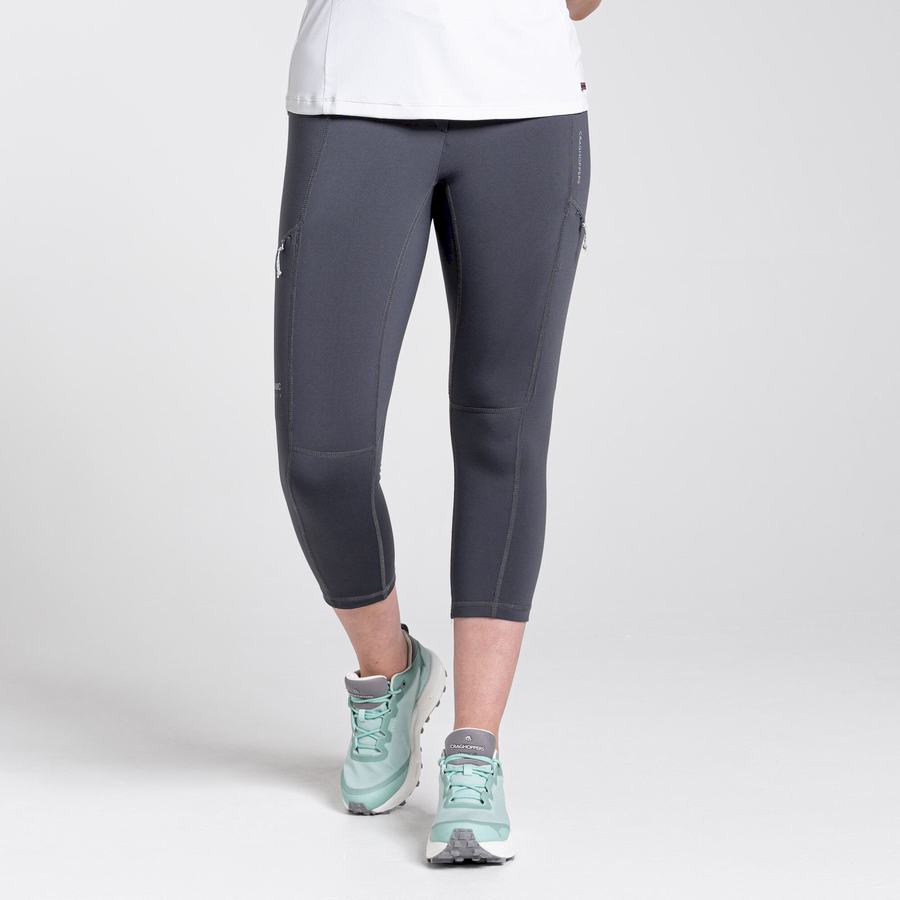 Craghoppers Dynamic Cropped Leggings Dame Dyb Grå | UNO3383WT