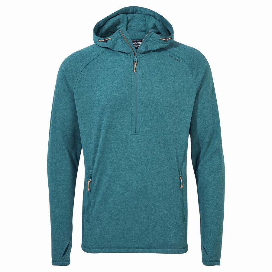 Craghoppers Dynamic Hætte Half Zip Top T-shirts Herre Grøn | HLA7711LU