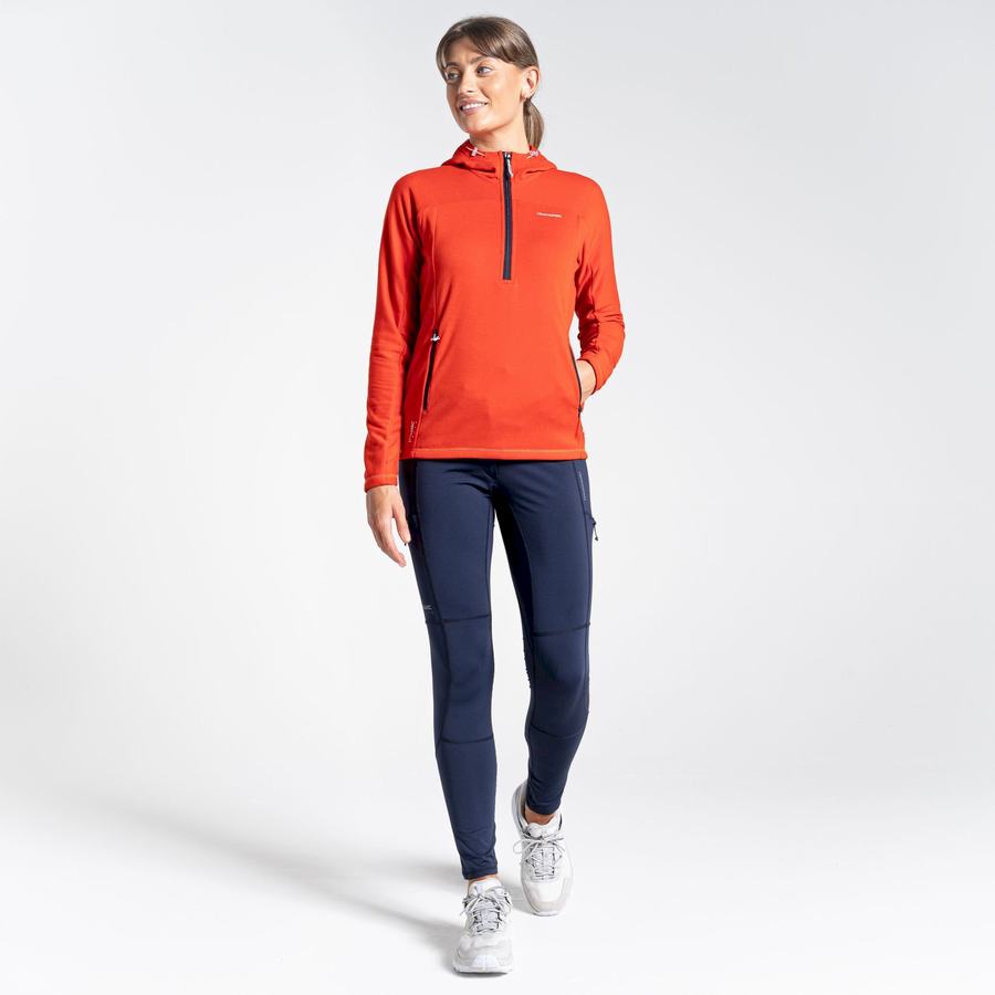 Craghoppers Dynamic Hætte Half Zip Top T-shirts Dame Orange | MLX9231YG