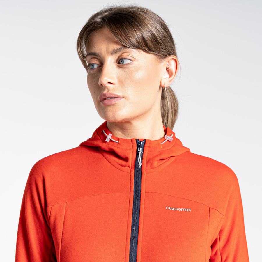 Craghoppers Dynamic Hætte Half Zip Top T-shirts Dame Orange | MLX9231YG