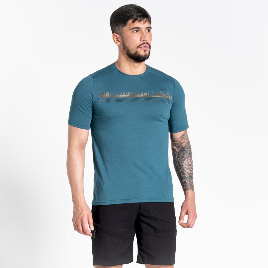 Craghoppers Dynamic Kort Sleeved T-shirts Herre Grøn | KXF9157IK