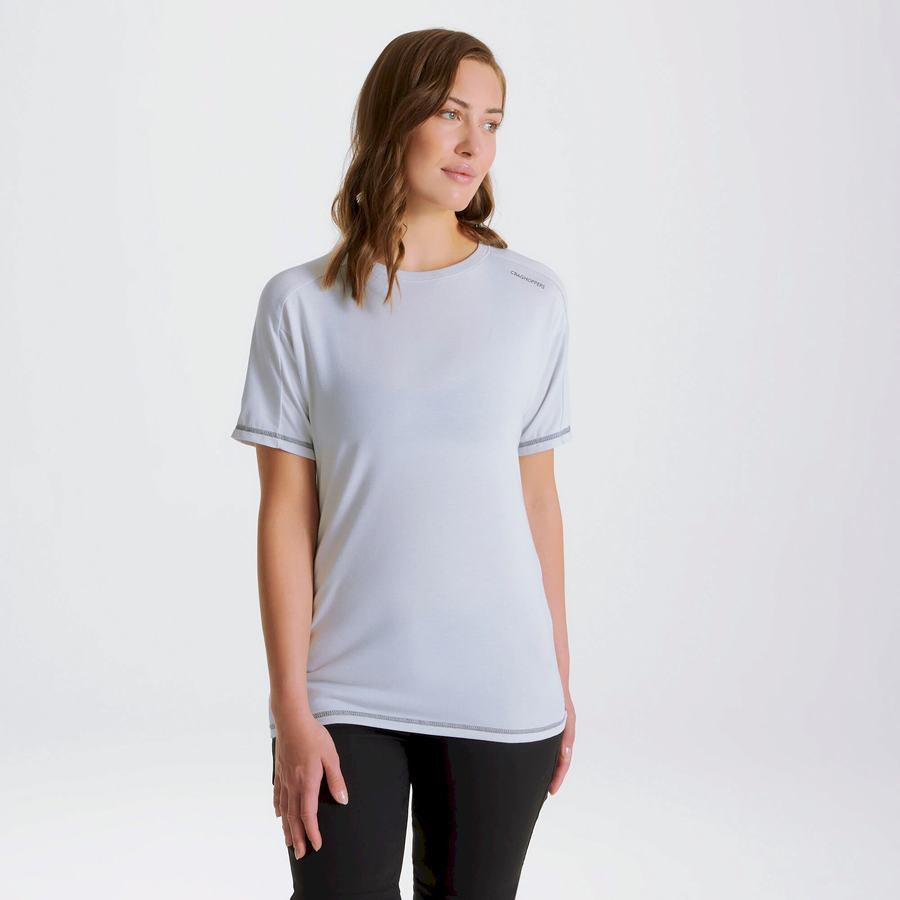 Craghoppers Dynamic Kort Sleeved T-shirts Dame Grå | SHE6349FK