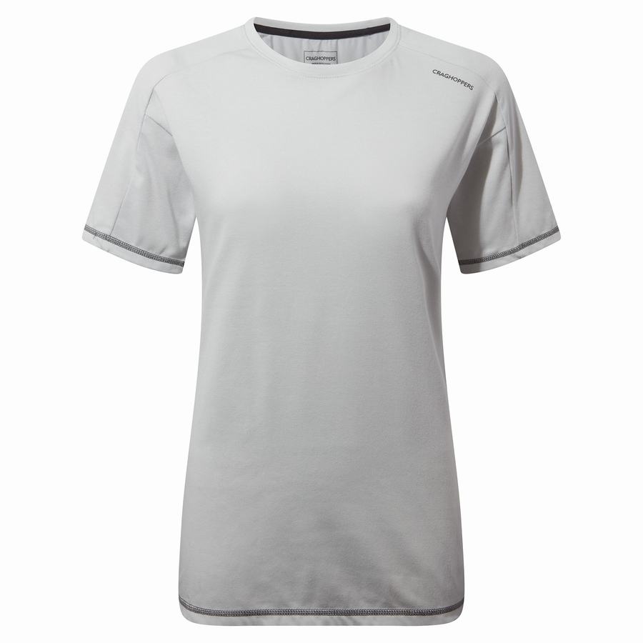 Craghoppers Dynamic Kort Sleeved T-shirts Dame Grå | SHE6349FK