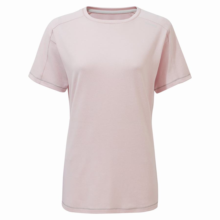 Craghoppers Dynamic Kort Sleeved T-shirts Dame Lyserød | TBW3068UW