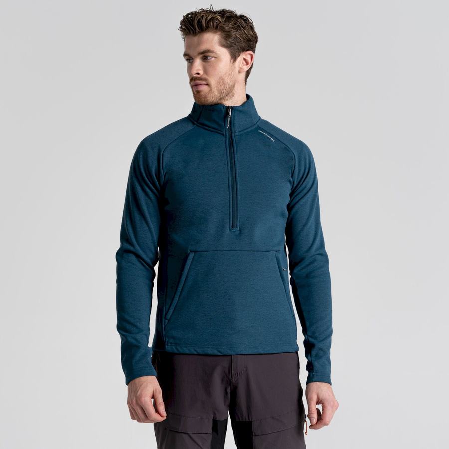 Craghoppers Dynamic Pro Half Zip Trøjer Herre Mørkeblå | BWW1236SI