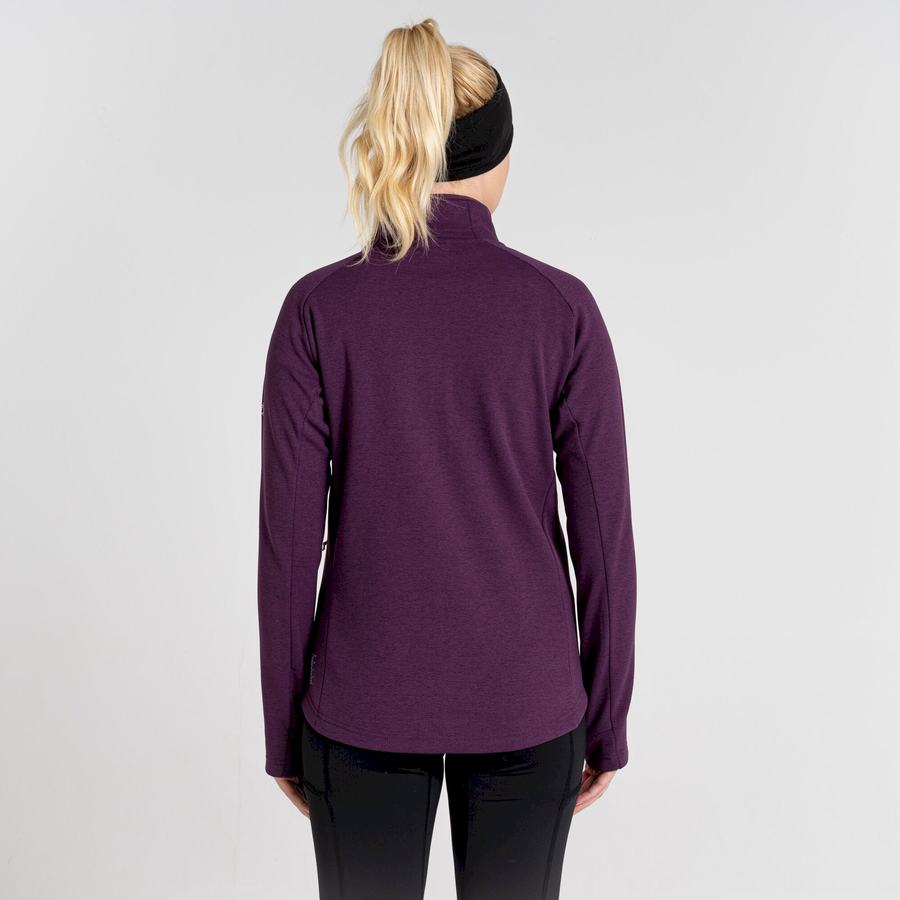 Craghoppers Dynamic Pro Half Zip Trøjer Dame Dyb Lilla | GDH3080JJ