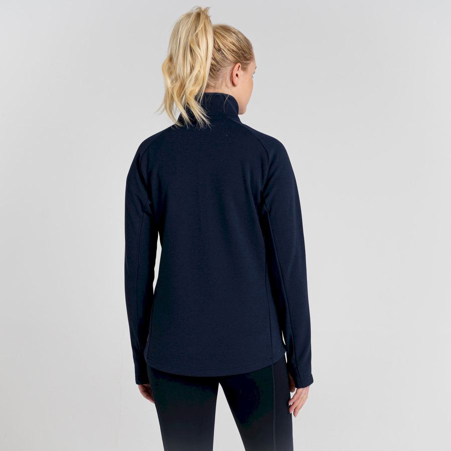 Craghoppers Dynamic Pro Half Zip Trøjer Dame Blå Mørkeblå | IDU5047CA