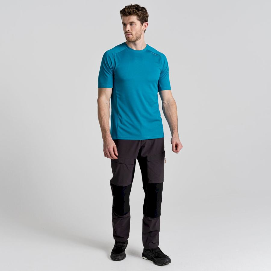 Craghoppers Dynamic Pro Kort Sleeved T-shirts Herre Blå | JGG8459PD