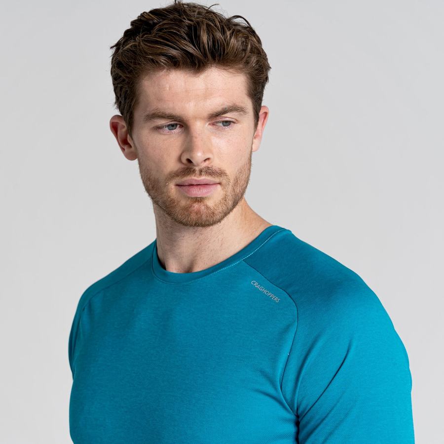 Craghoppers Dynamic Pro Kort Sleeved T-shirts Herre Blå | JGG8459PD