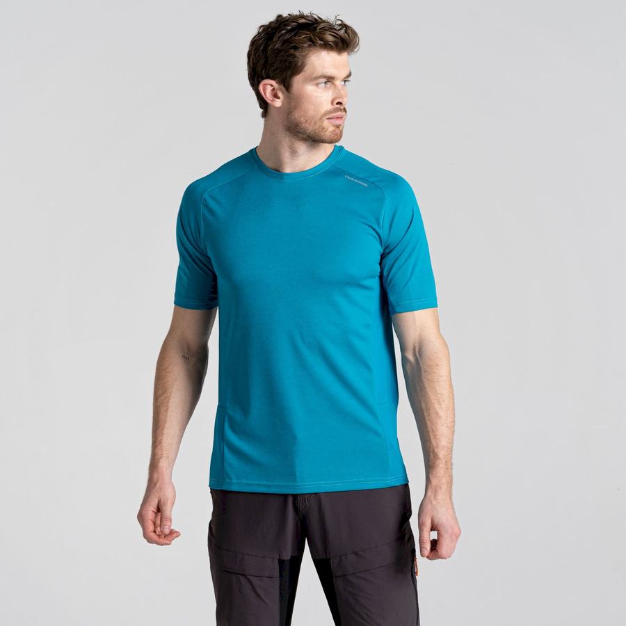 Craghoppers Dynamic Pro Kort Sleeved T-shirts Herre Blå | JGG8459PD