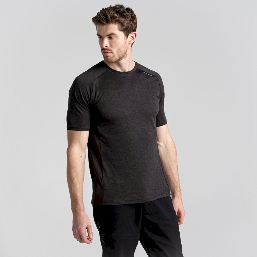 Craghoppers Dynamic Pro Kort Sleeved T-shirts Herre Sort | YXF5675RX