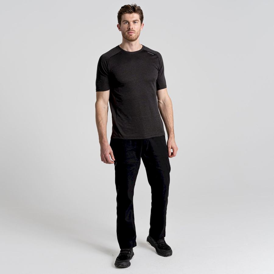 Craghoppers Dynamic Pro Kort Sleeved T-shirts Herre Sort | YXF5675RX