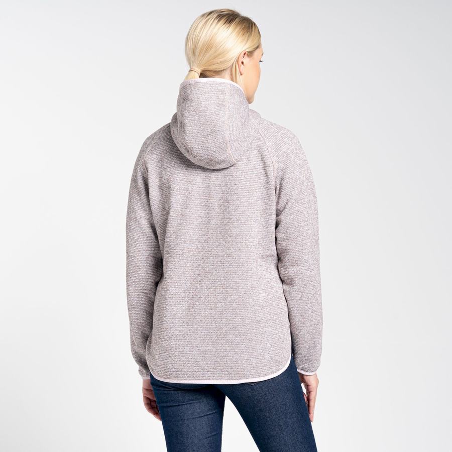 Craghoppers Elena Hætte Half Zip Trøjer Dame Lyserød | AEN3353AJ