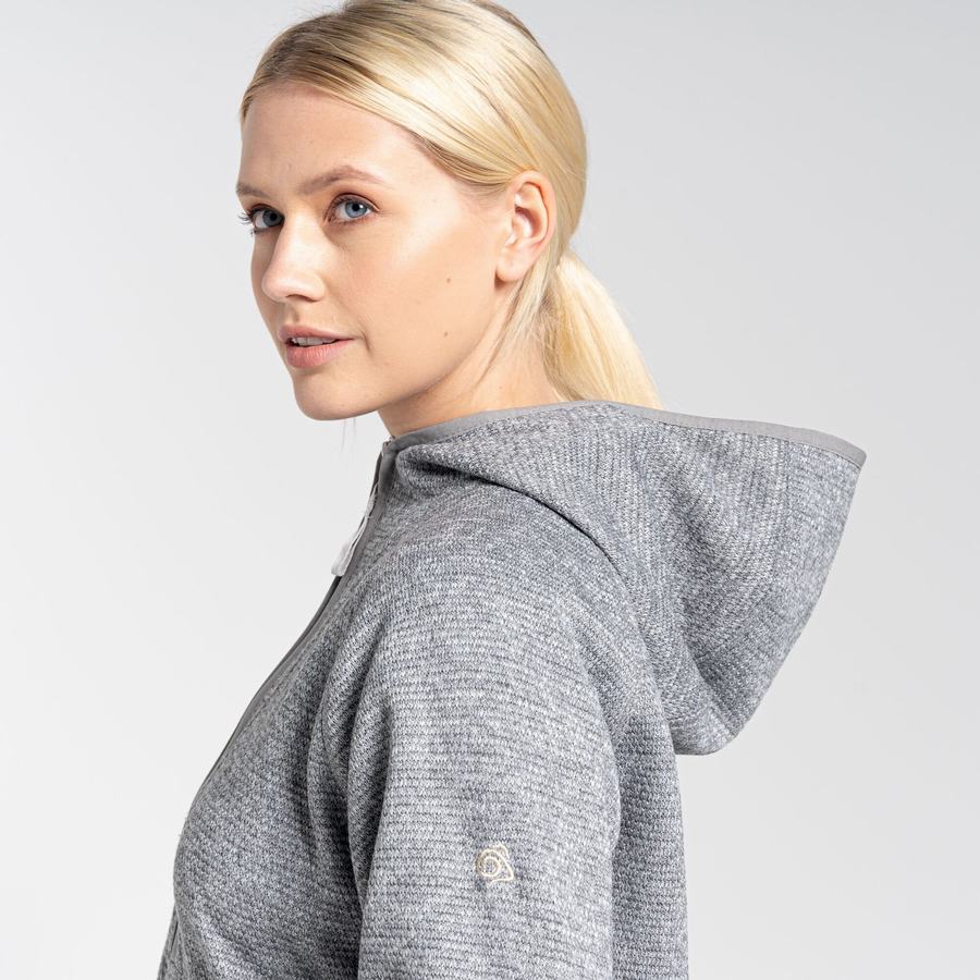 Craghoppers Elena Hætte Half Zip Trøjer Dame Grå | SAO4479ZP