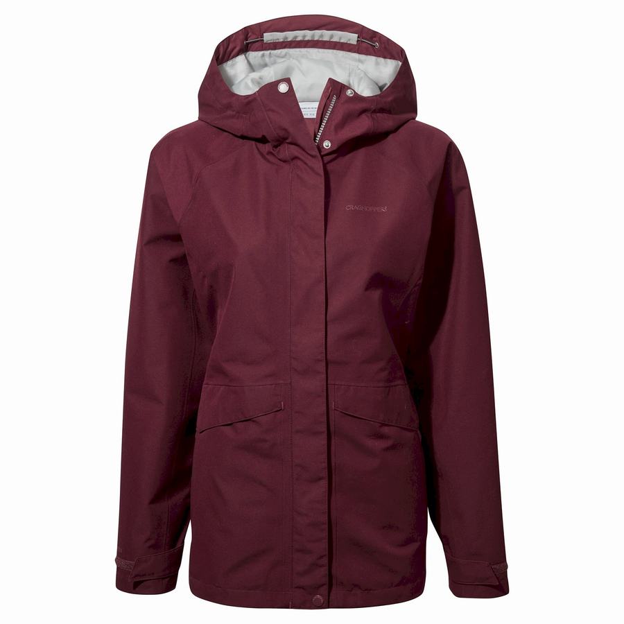 Craghoppers Ellis GORE-TEX Jakker Dame Dyb Rød | SPD9966JH