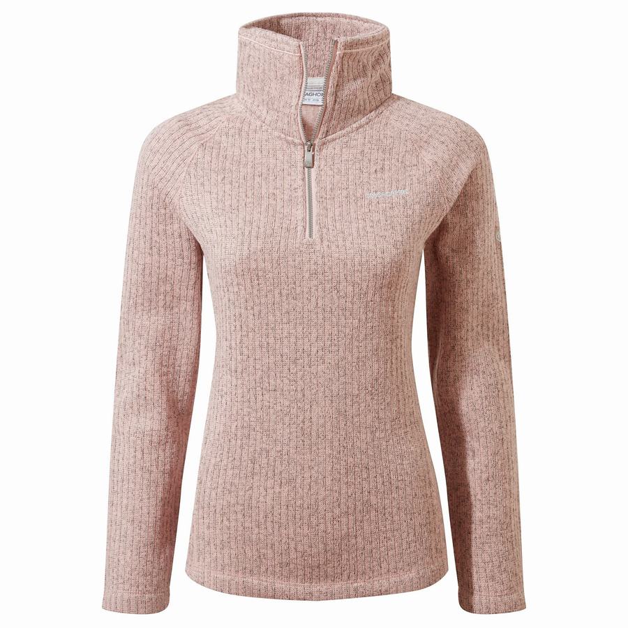 Craghoppers Eveline Half Zip Trøjer Dame Lyserød | TUR442NK