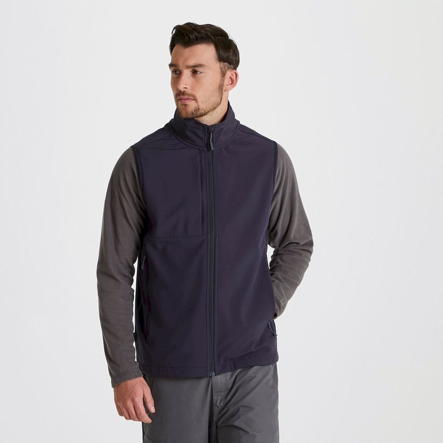 Craghoppers Expert Basecamp Softshell Vest Veste Herre Mørkeblå | UTM280AW