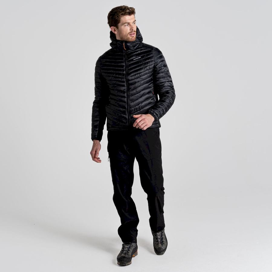 Craghoppers ExpoLite Insulated Hætte Jakker Herre Sort | VIV7323XY