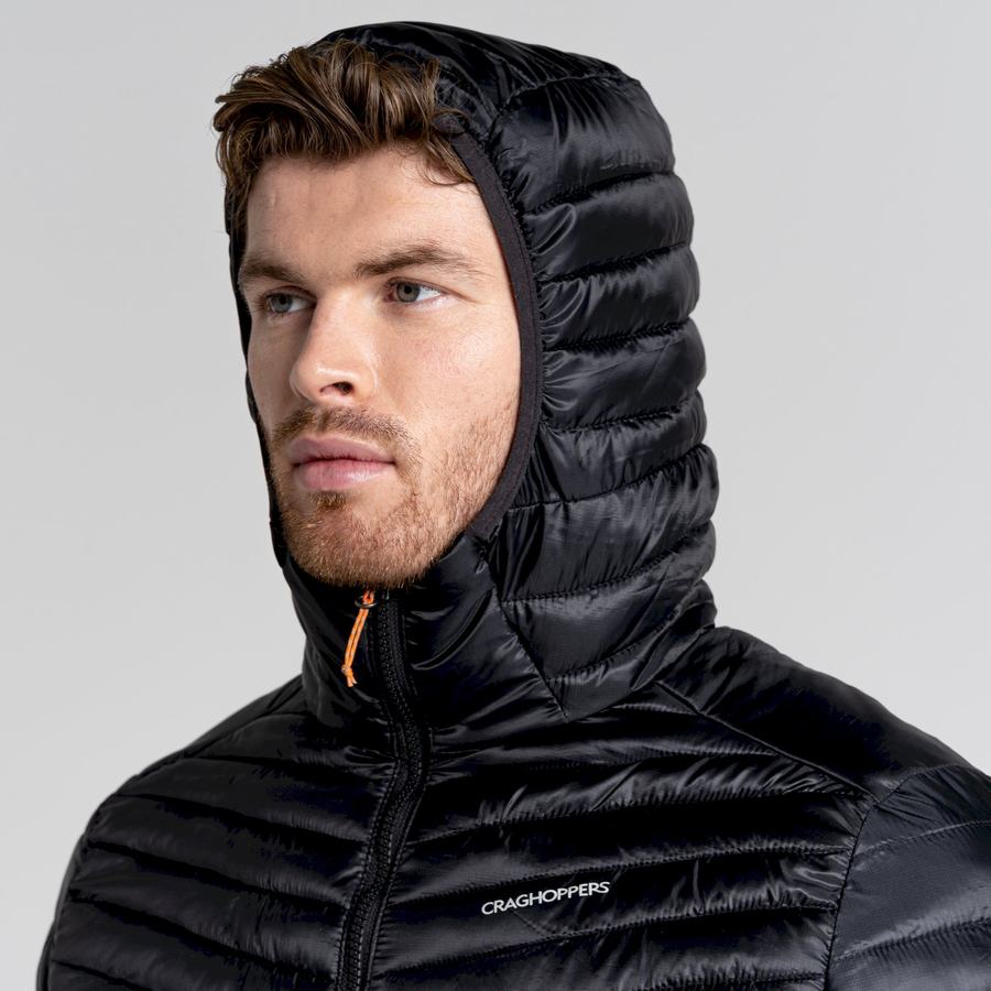 Craghoppers ExpoLite Insulated Hætte Jakker Herre Sort | VIV7323XY